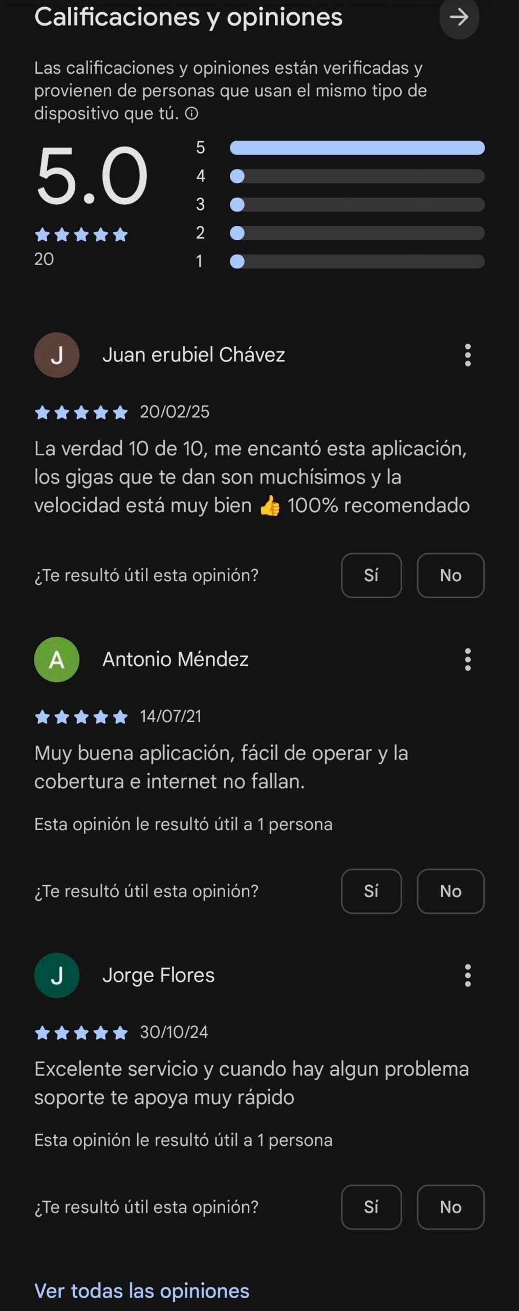 Calificación global de VpnMax en Google Play