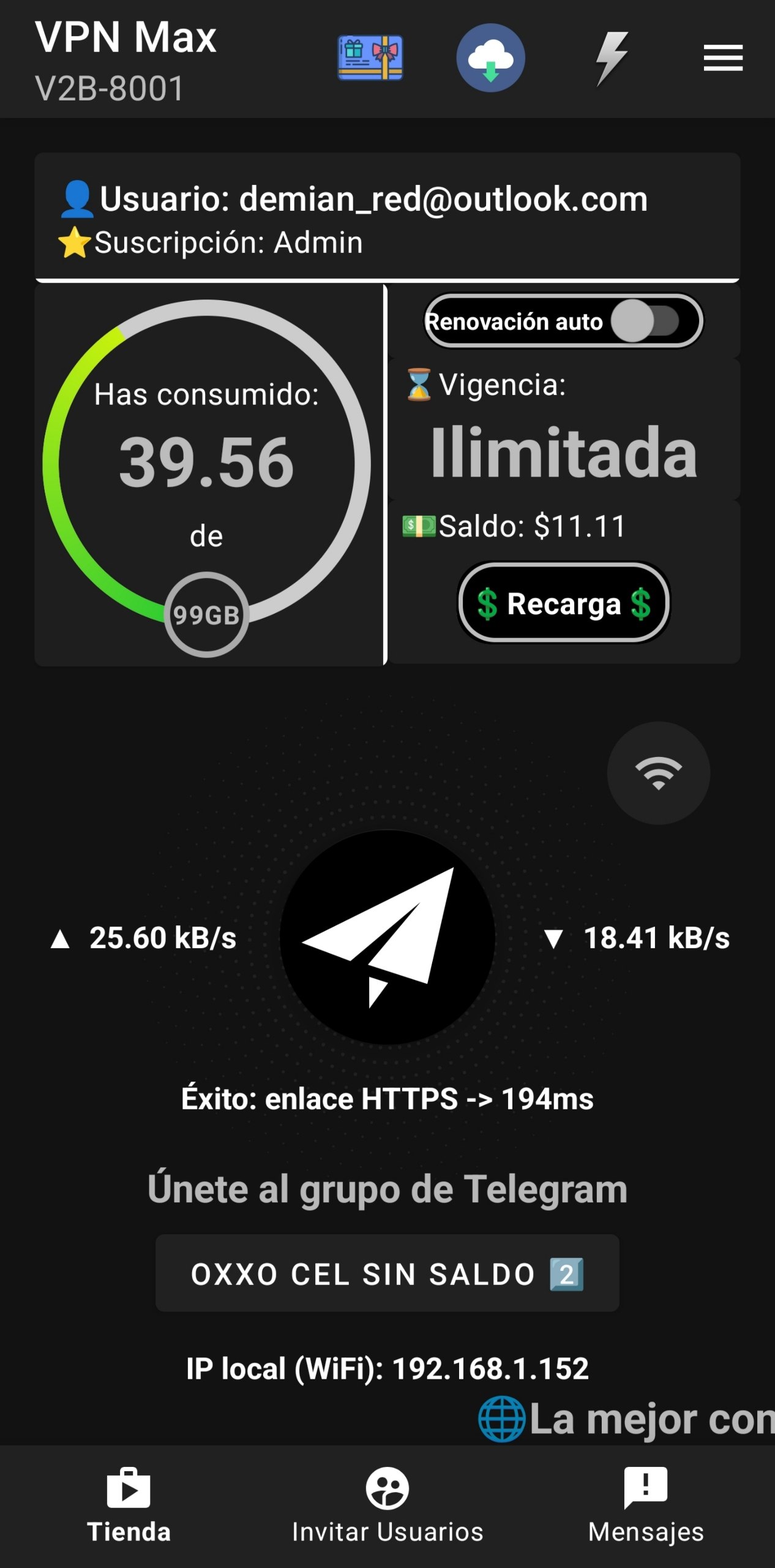 Pantalla de D2Rey+